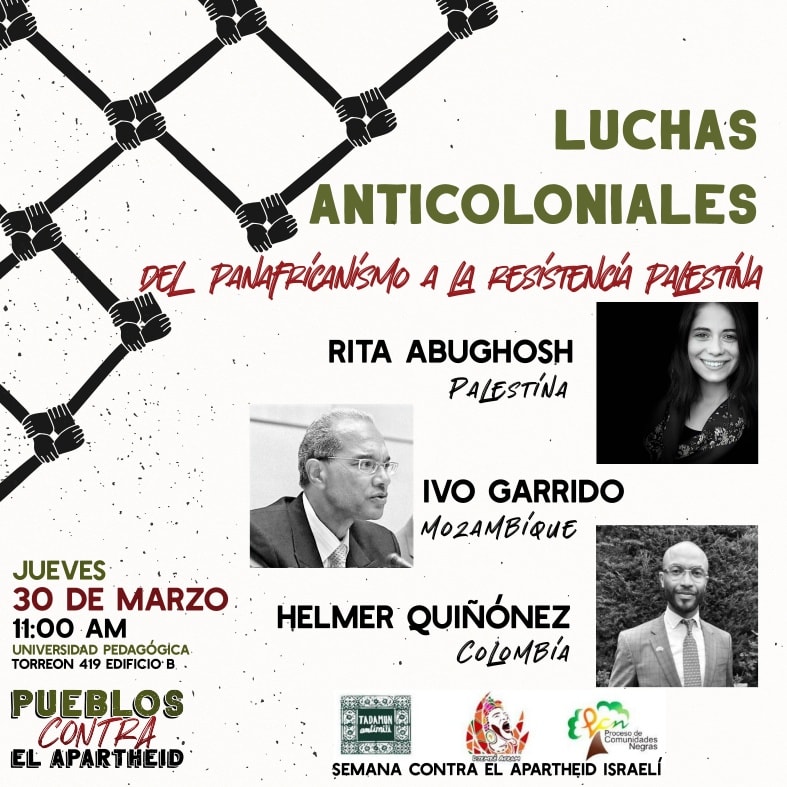 Semana contra el Apartheid Israelí 2023 en Medellín y Bogotá: #UnidasContraElRacismo